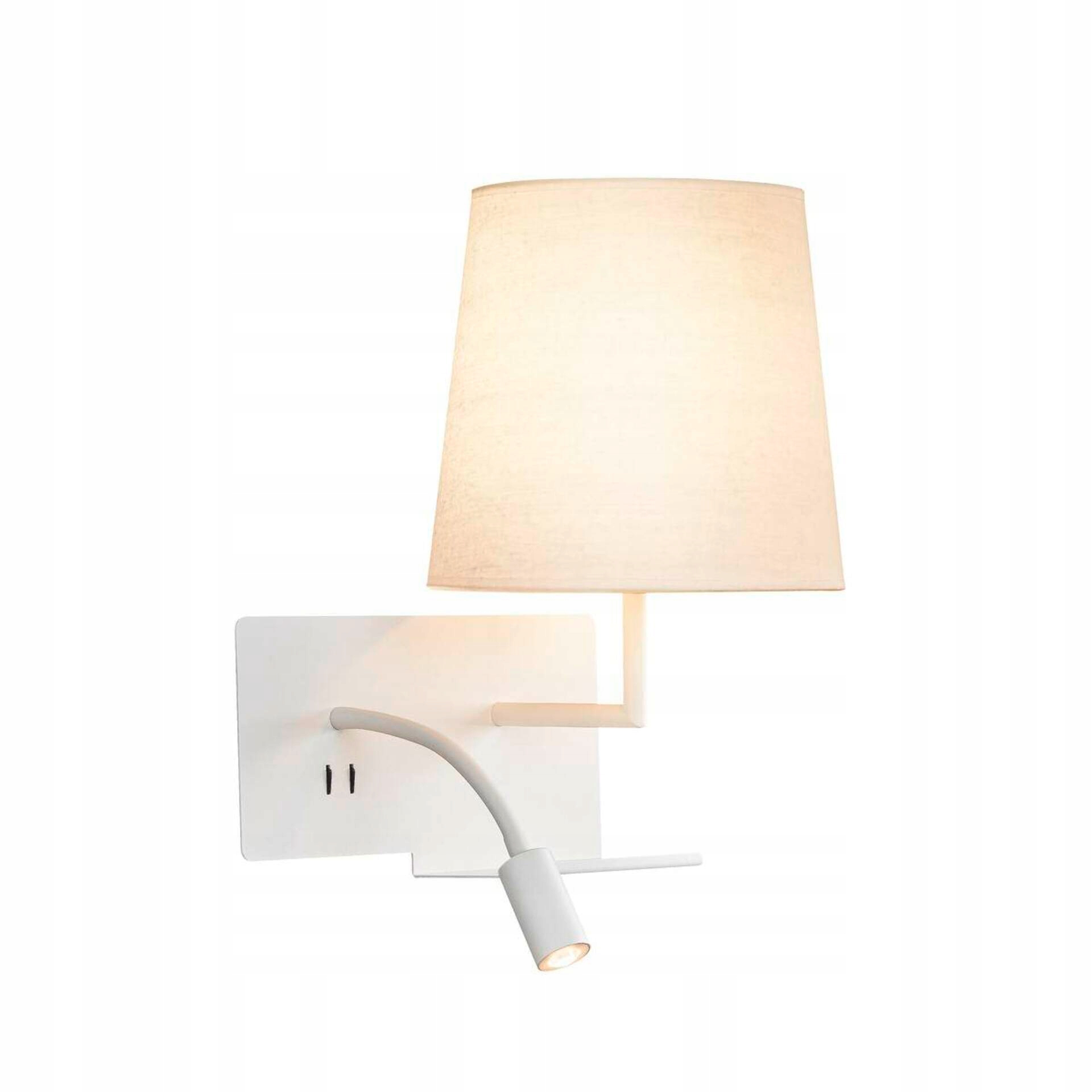 Nástenné Led svietidlo Slv Somnila Flex pravé 3000K Usb biela