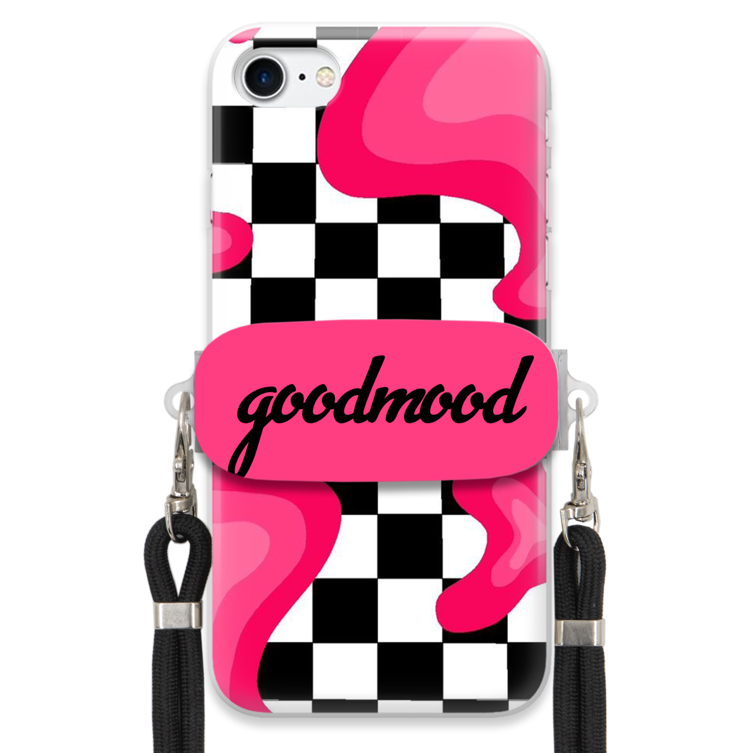 Puzdro Pre iPHONE 8 Sada Case Držiak Na Vodítko Čierny Pre Teenagerov Splash