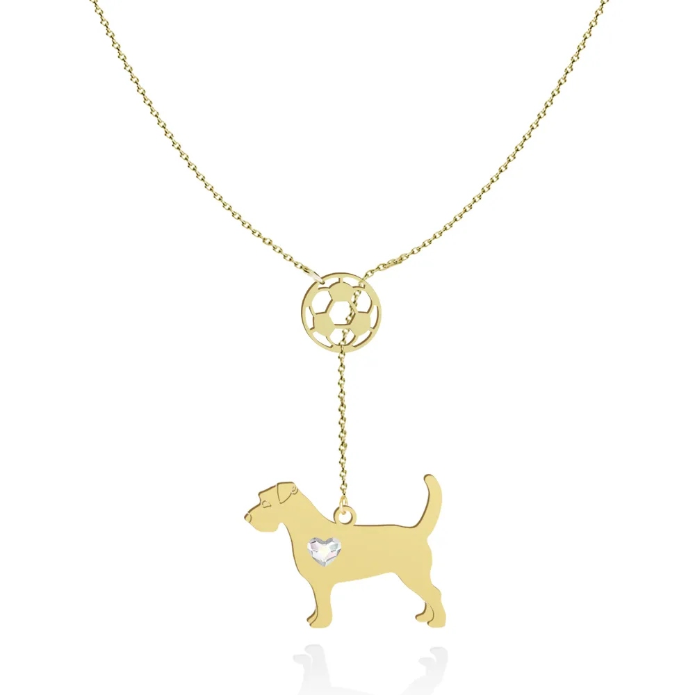Náhrdelník Zlatý Jack Russell teriér Hrubosrstý 925 Řetízek Gravírování