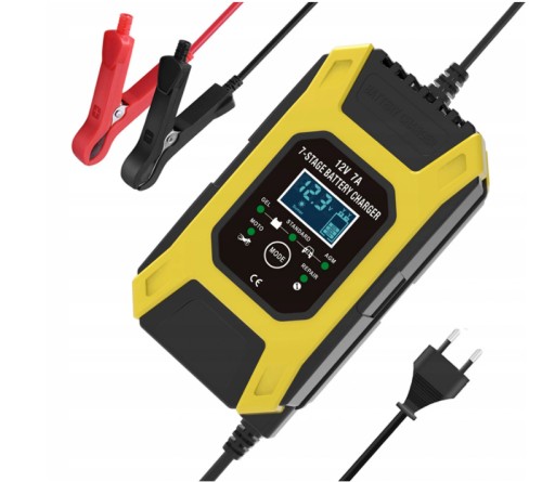 MOCNY PROSTOWNIK AUTOMATYCZNY LCD 12V 7A