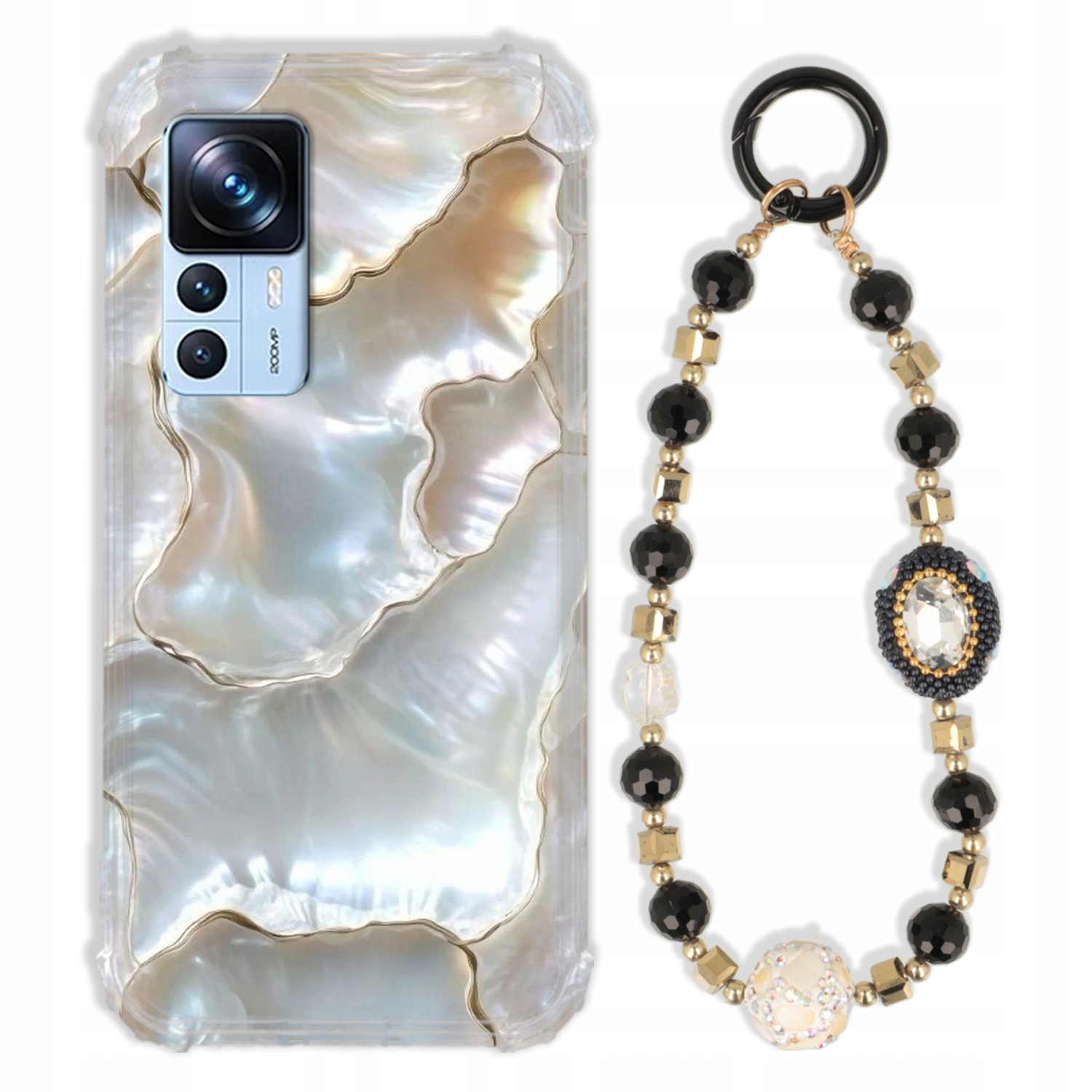 Pouzdro Pro Xiaomi 12T Pro Antishock Zirkony Černo Zlaté Odolné| Silné