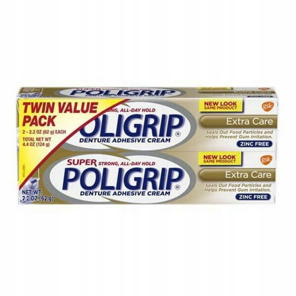 Poligrip Extra Care 2x62 g do mocowania protez