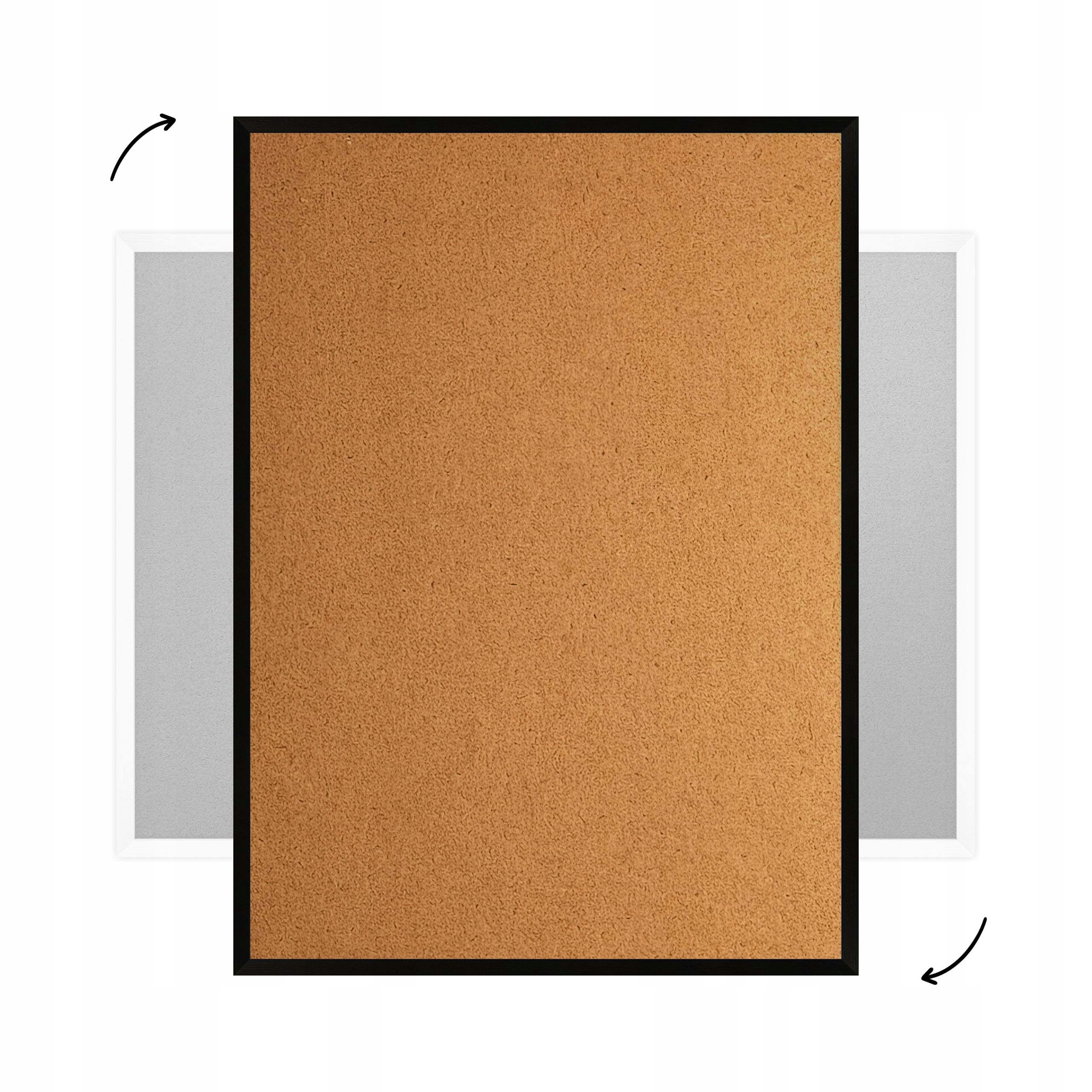 Tablica korkowa 60x90 czarna rama dekor drewna 90 60 solidna polski produkt Rodzaj tablicy inne
