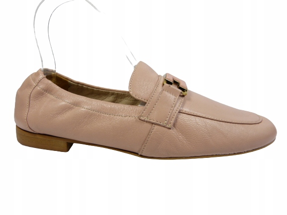 Růžové dámské mokasíny, kožené polobotky, měkké polobotky, baleríny Karino 37