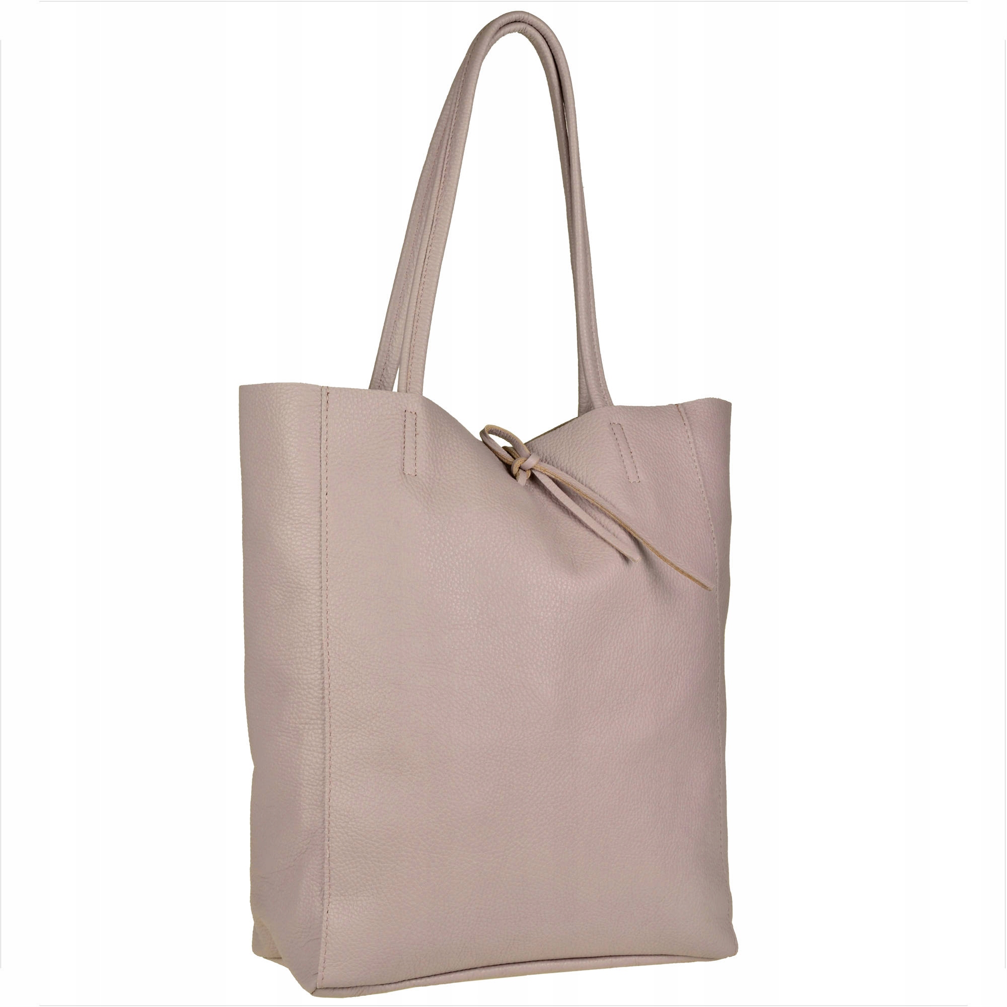 

Torebka shopper jasny fiolet Borse in Pelle skóra