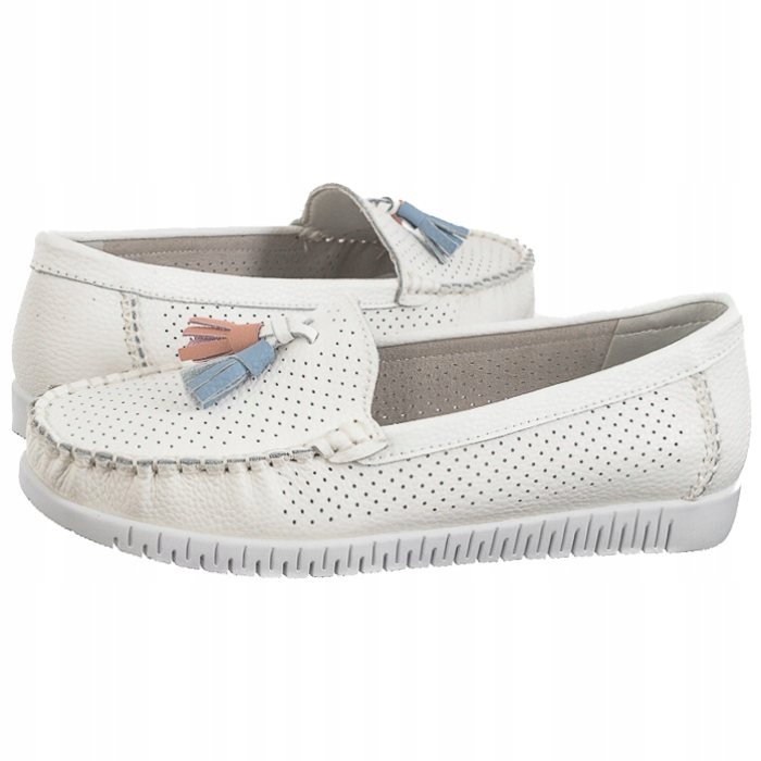 Dámská nazouvací obuv Mokasíny Venezia Bílá Ažurová FTG210621B Bílá