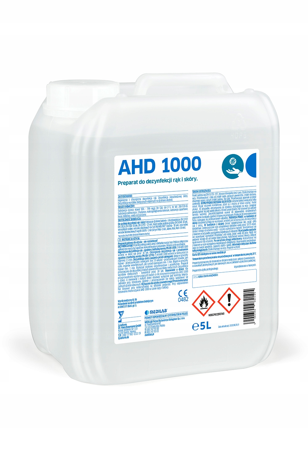 

Ahd 1000 5L Płyn do dezynfekcji rąk i skóry