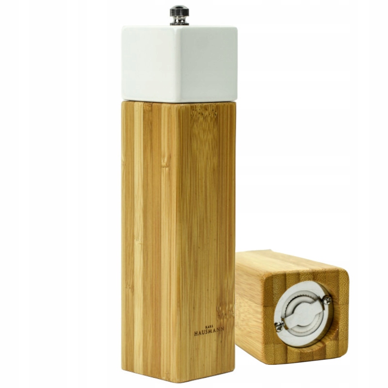 RĘCZNY MŁYNEK KUCHENNY BAMBUSOWY DO MIELENIA SOLI