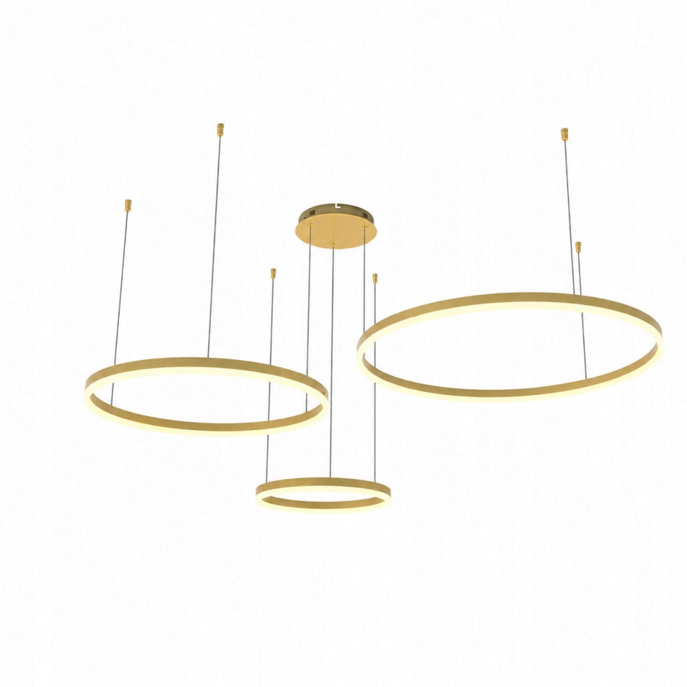 Lustr Mundo 72W Led Zlatý Ovladač Rf 8800LM Nastavitelný