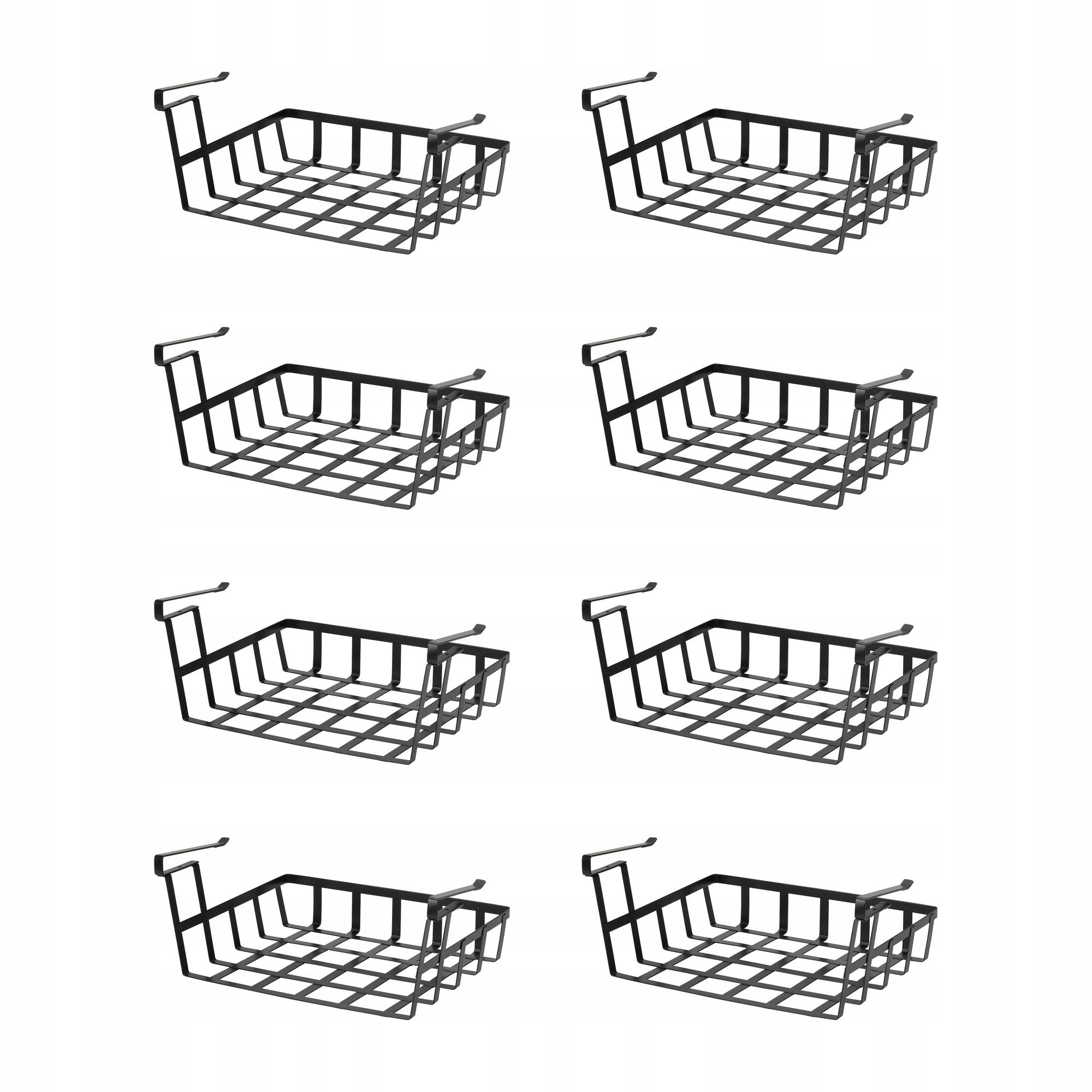 8 ks Koš s klipem Palycke antracit 36x26x14 cm organizace