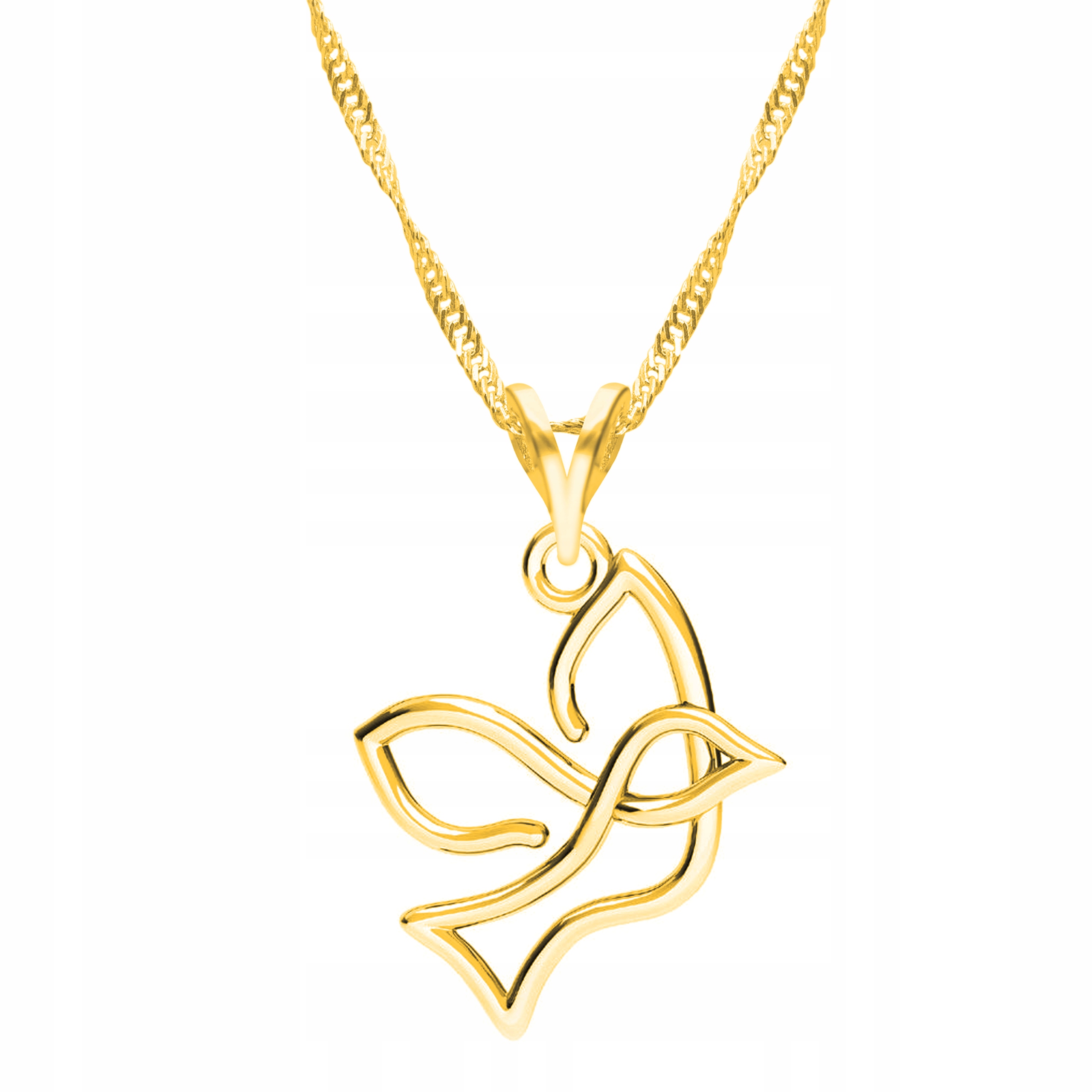 Řetízek zlatý náhrdelník 925 Pták Ažurový