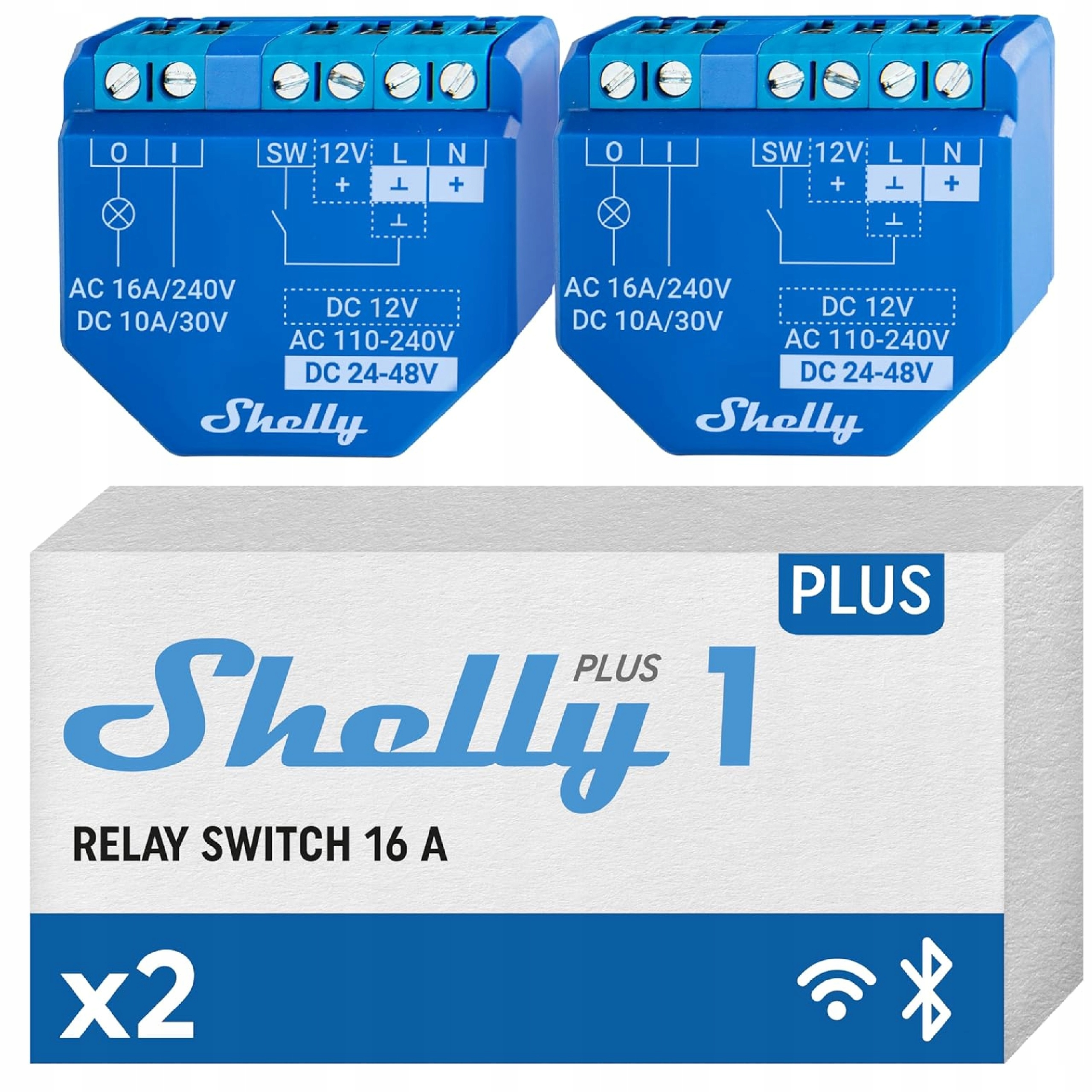 Inteligentný ovládač Shelly Plus 1 WiFi bluetooth 16A