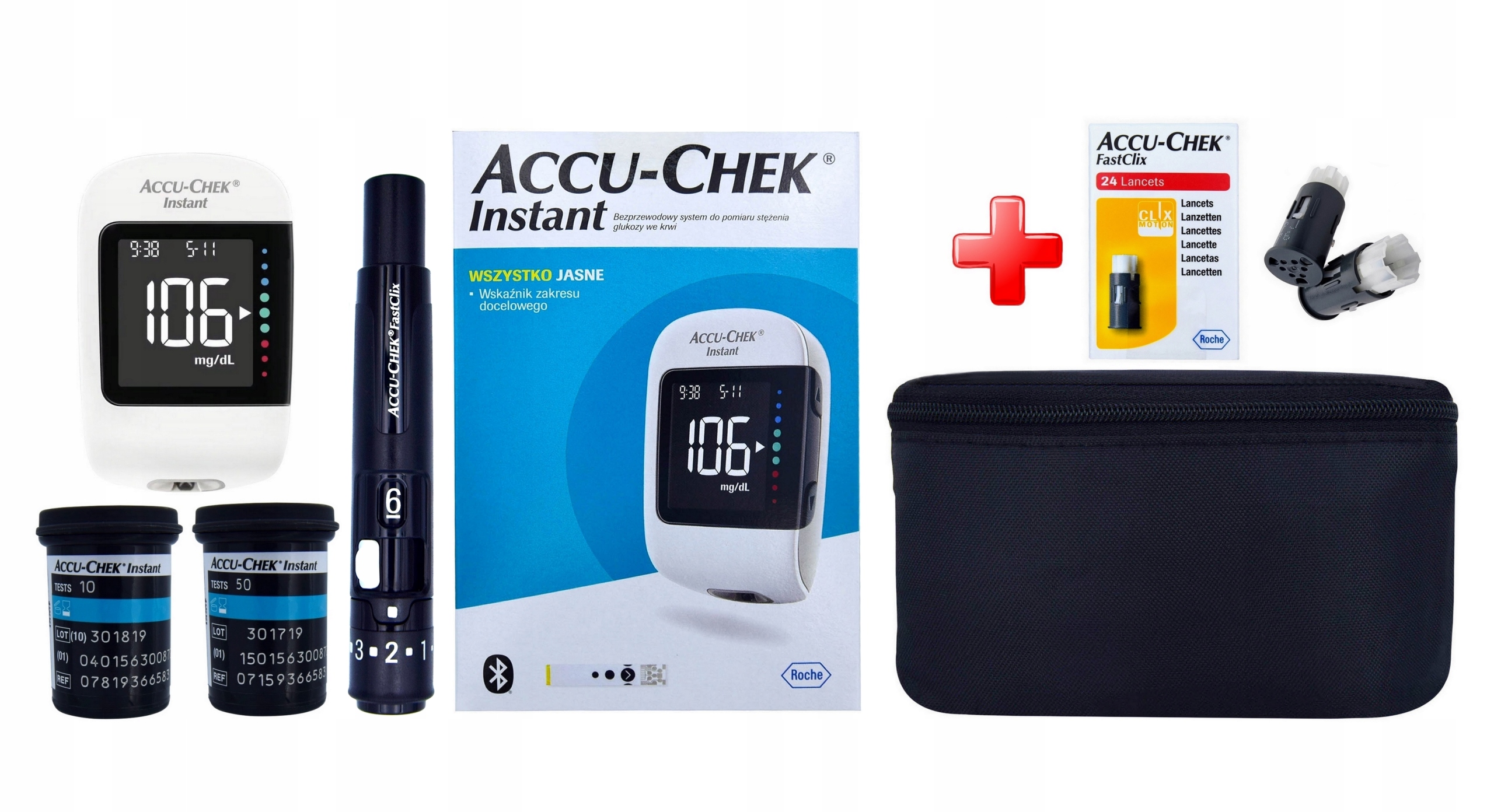 Accu-chek Instant Duży Zestaw Gratisy mg/dl