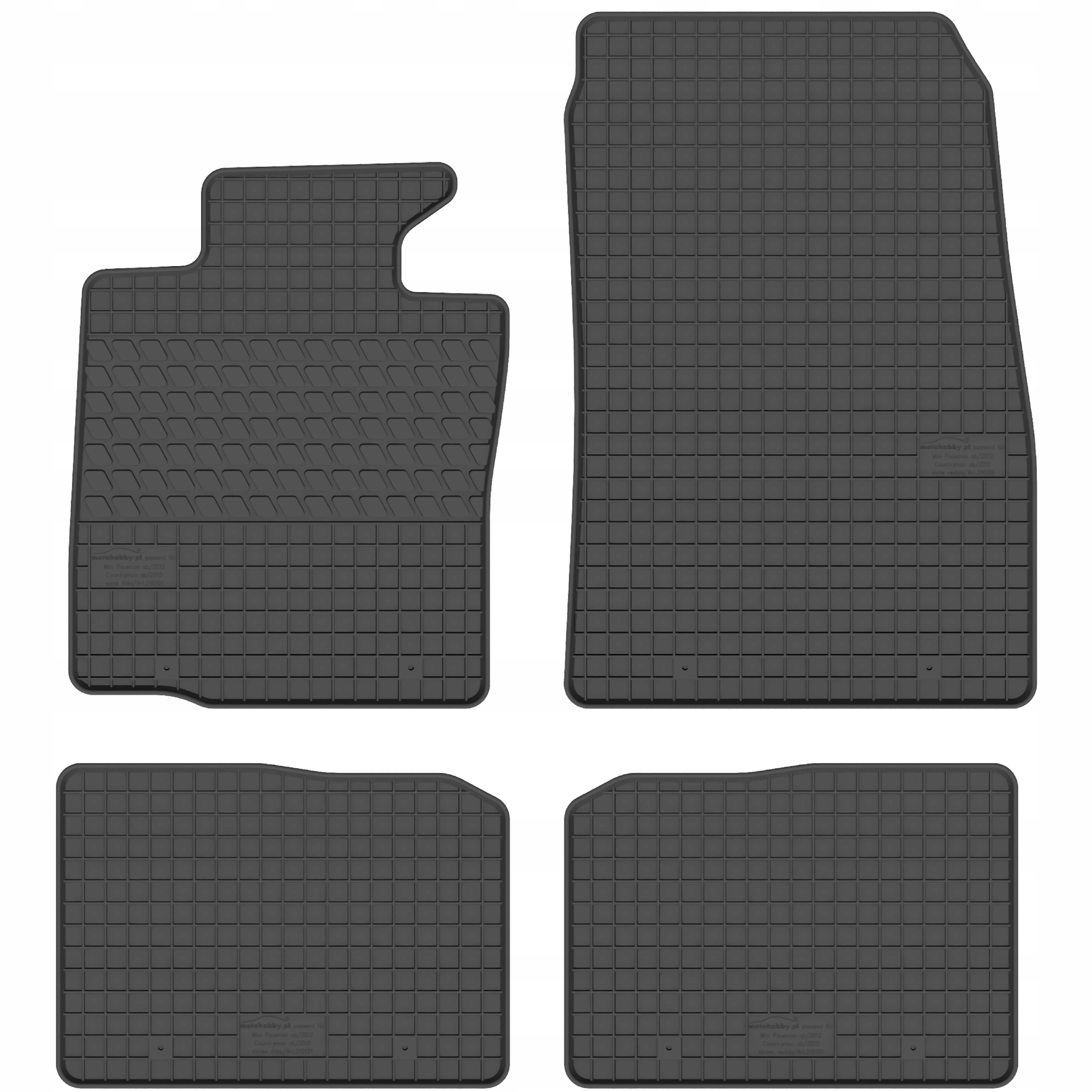 Килимки Мотохобі резинові 210101 4 el.