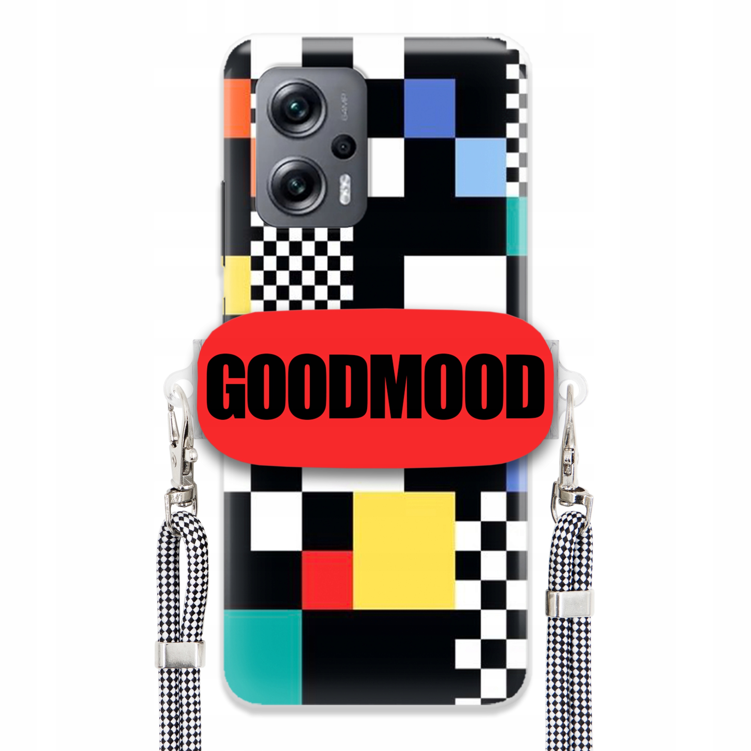 Puzdro Pre Xiaomi Redmi Note 11T Pro Case Držiak Na Vodítko Zebra Pixelart MIX Wz