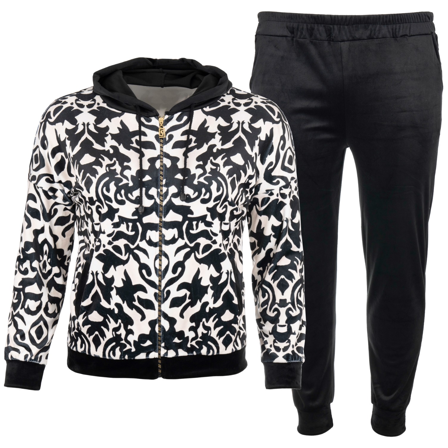 Damski komplet dresowy welur dresy bluza i spodnie Duże rozmiary 48 50