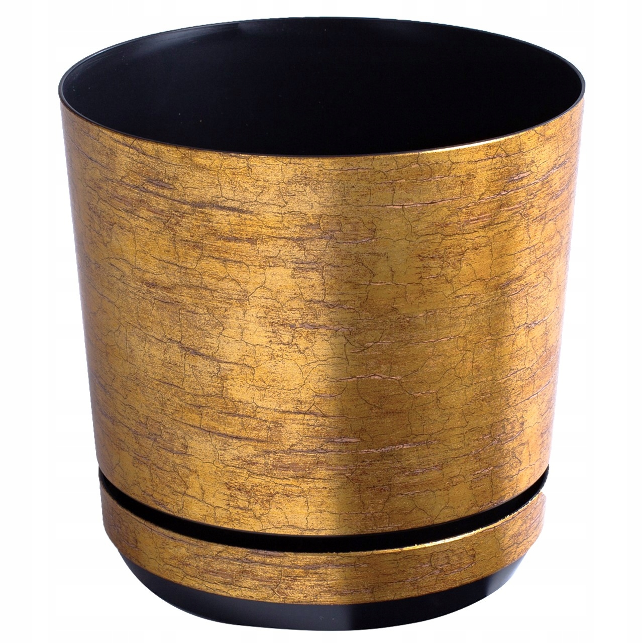 26 Ø doniczka z podstawką wzór ZŁOTO ANTYCZNE rustykalny starożytny klasyk