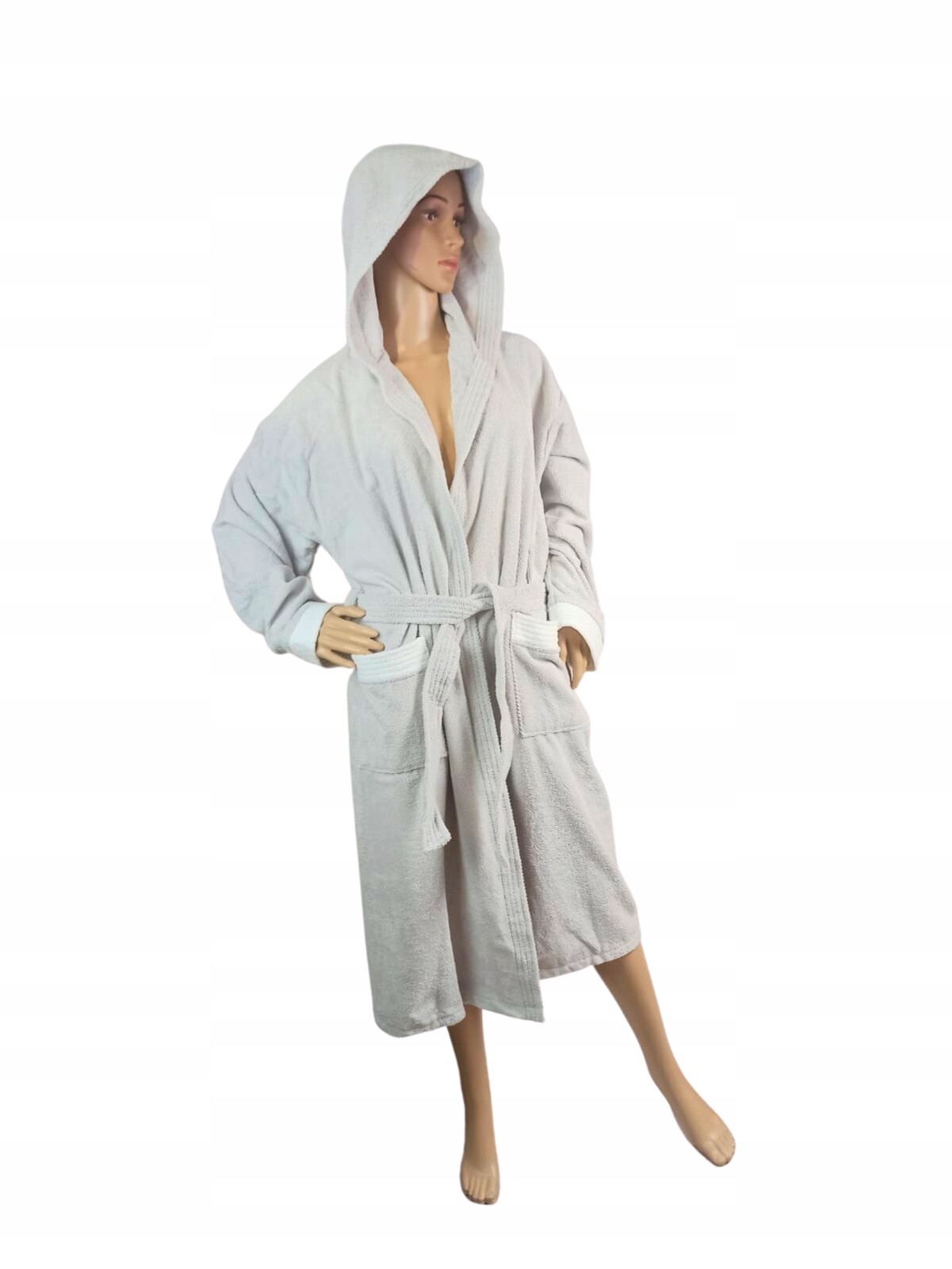 Župan s kapucí Unisex 100% Bavlna Hustě tkaný "s" 450 g/m2 šedý