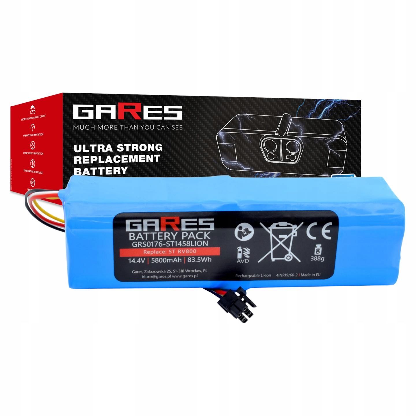 Akumulátor Gares pro Setti+ RV800 14,4 V 5,8 Ah