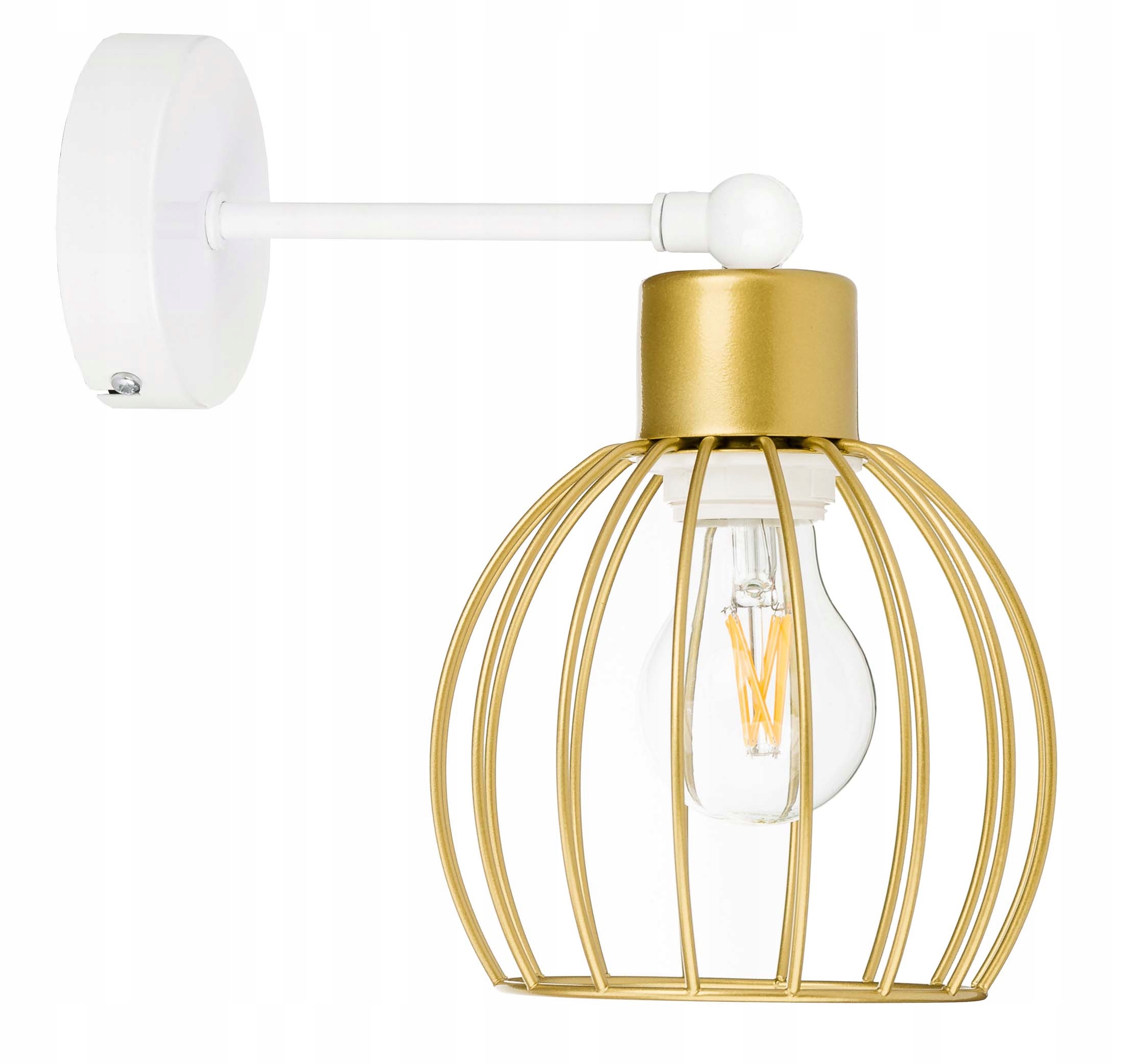 

Lampa Kinkiet E27 żyrandol stały loft drut złoty 1