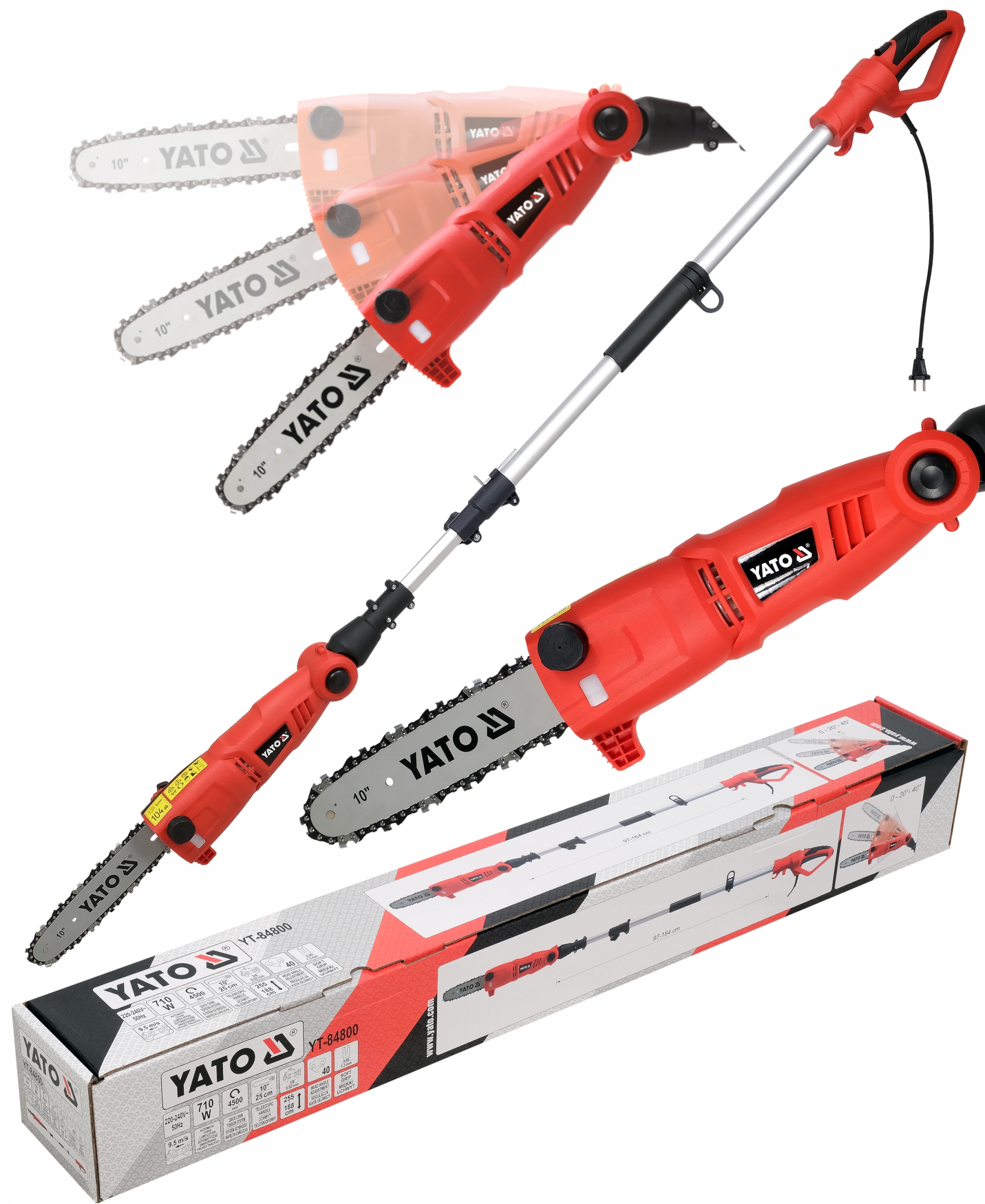 Yato Okrzesywarka Elektryczna Piła Pilarka Gałęzi Na Wysięgniku 710W 255CM