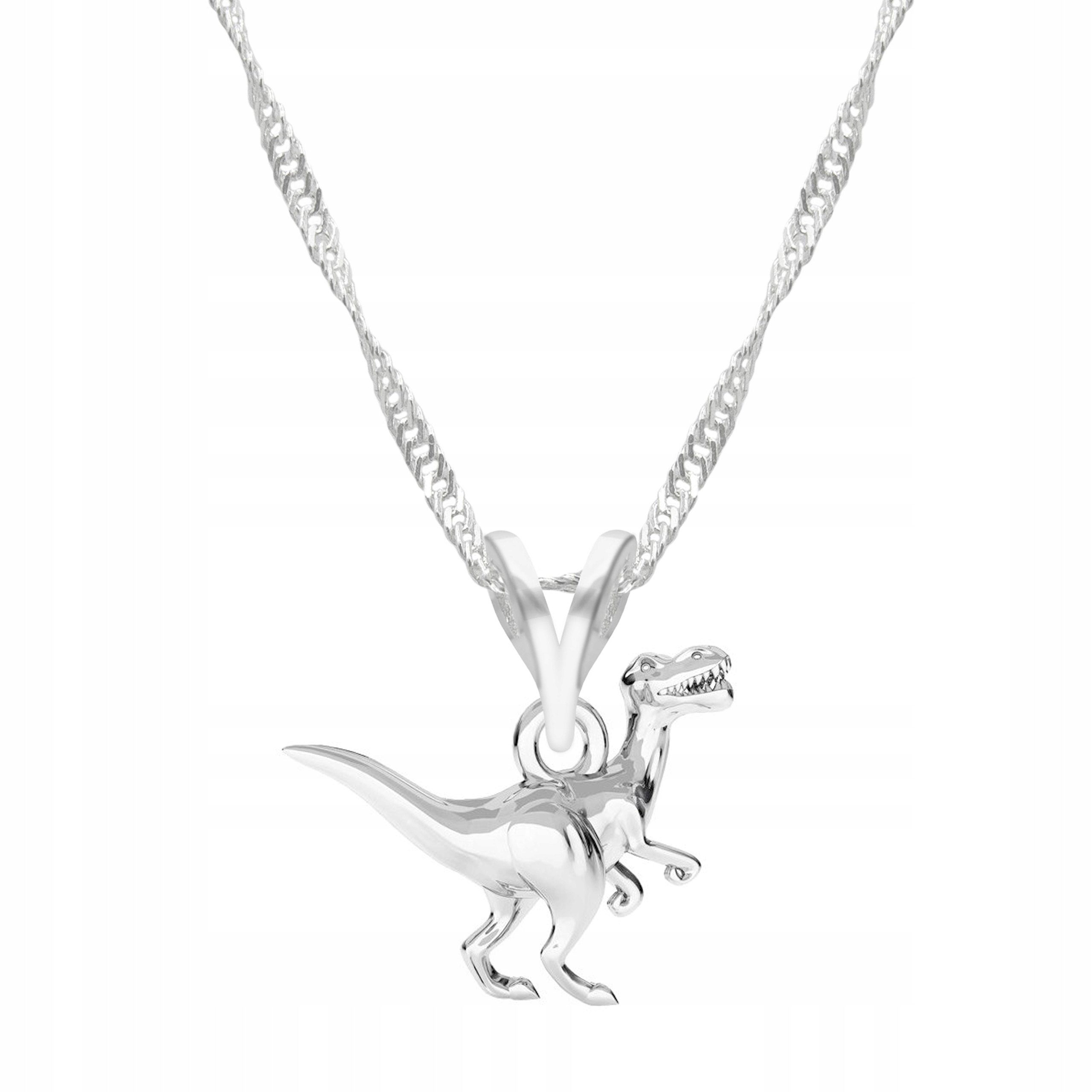 Stříbrný řetízek náhrdelník 925 Dinosaurus T-rex