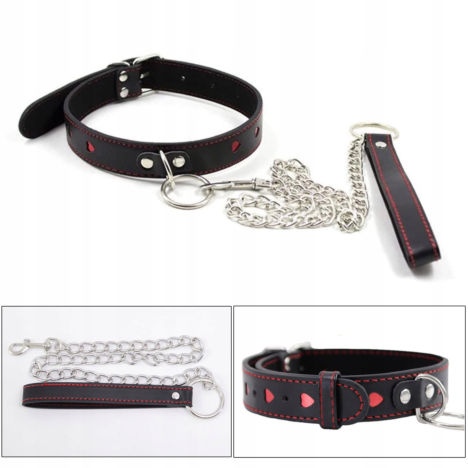 SUPKTHDY Skórzana Obroża Damska Choker Fetysz Dla Par — miniatura 6
