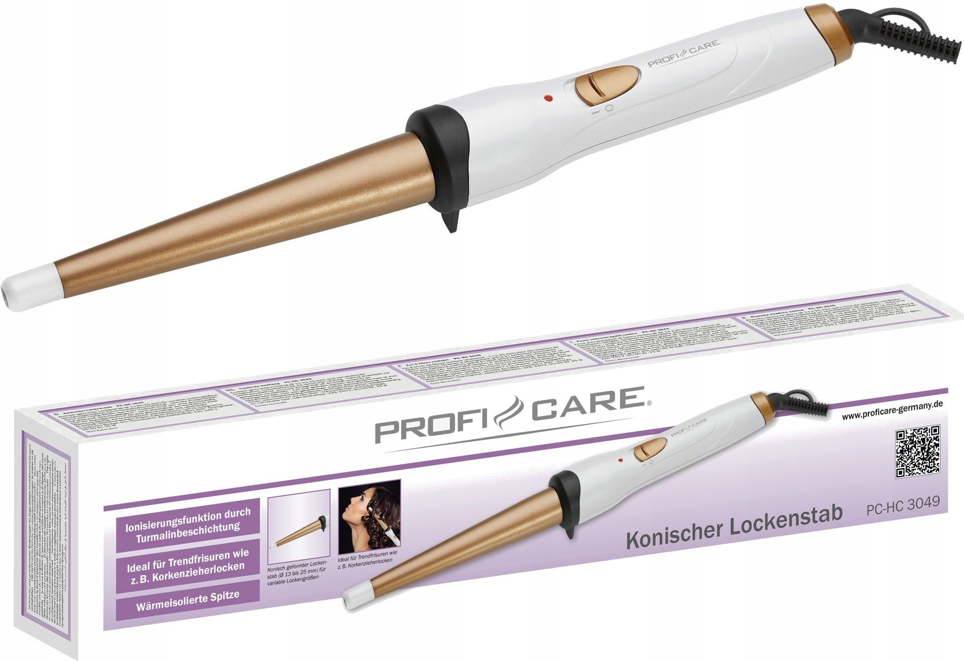 

Lokówka Do Włosów Stożkowa Z Jonizacją Piękne Loki