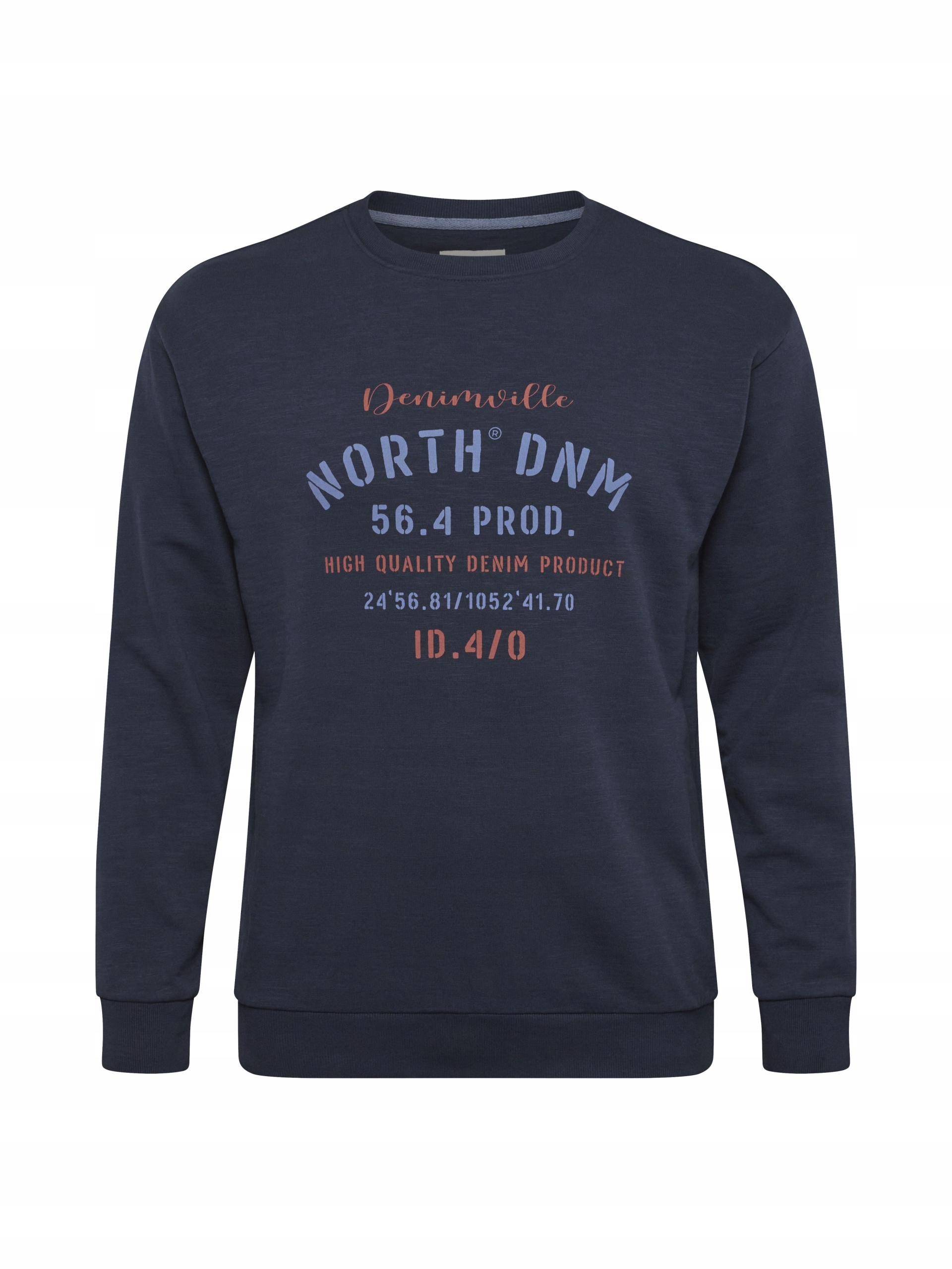 North 56 Denim Bavlněná Mikina Teplákovka Velké Velikosti Tmavě Modrá 3XL