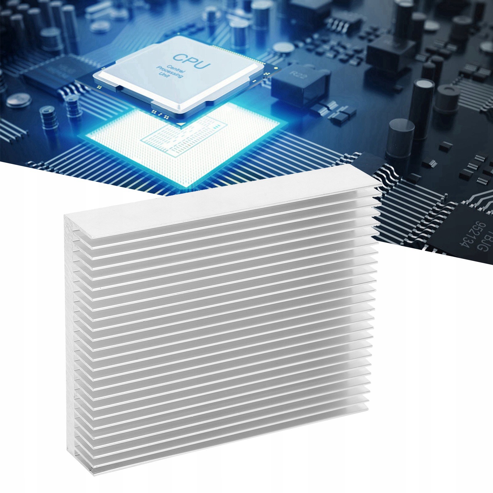 Przemysłowy Radiator Aluminiowy Chłodzący Q80x20x100 do CPU