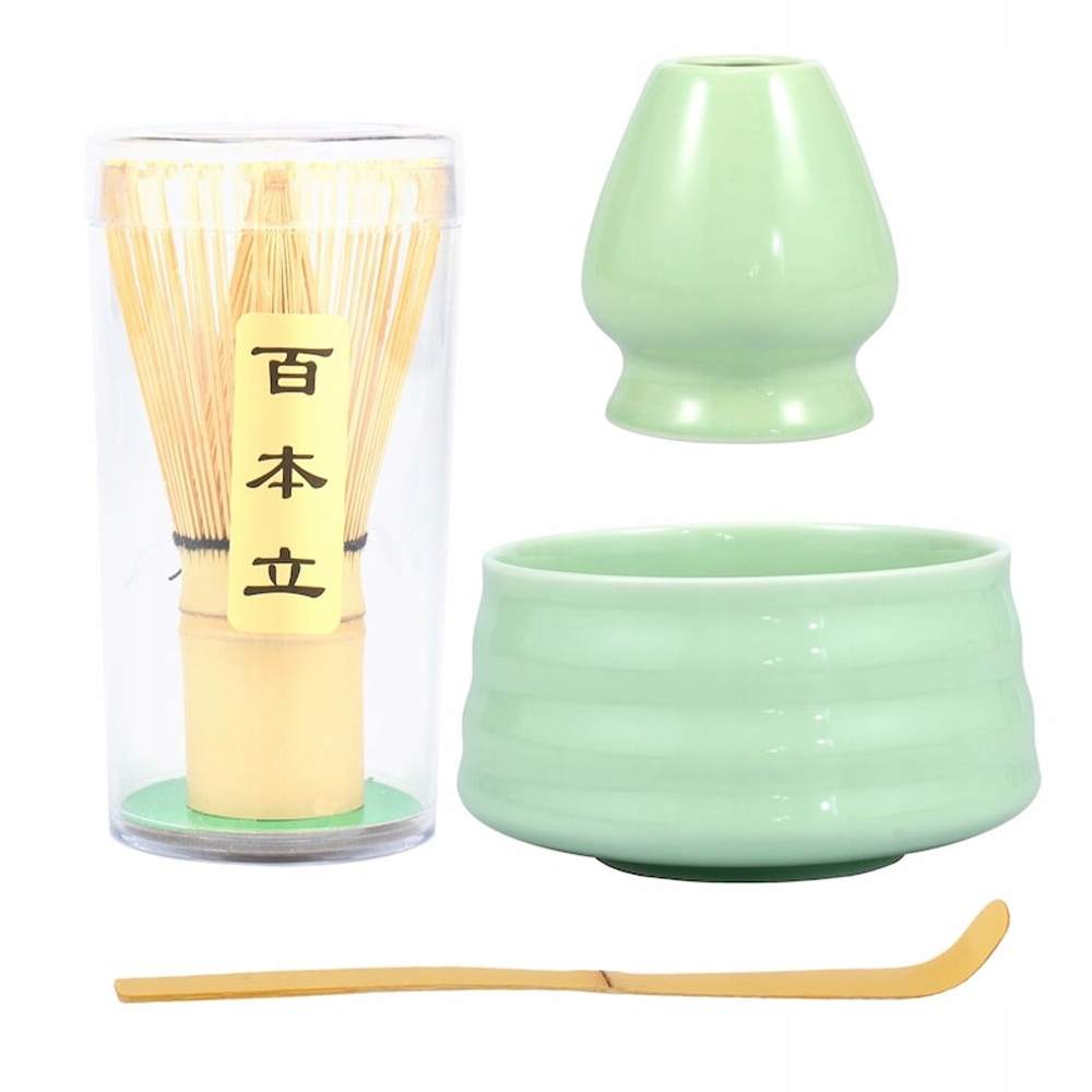 Levně Dárková sada na čaj Matcha šálek , metla, stojan, lžička