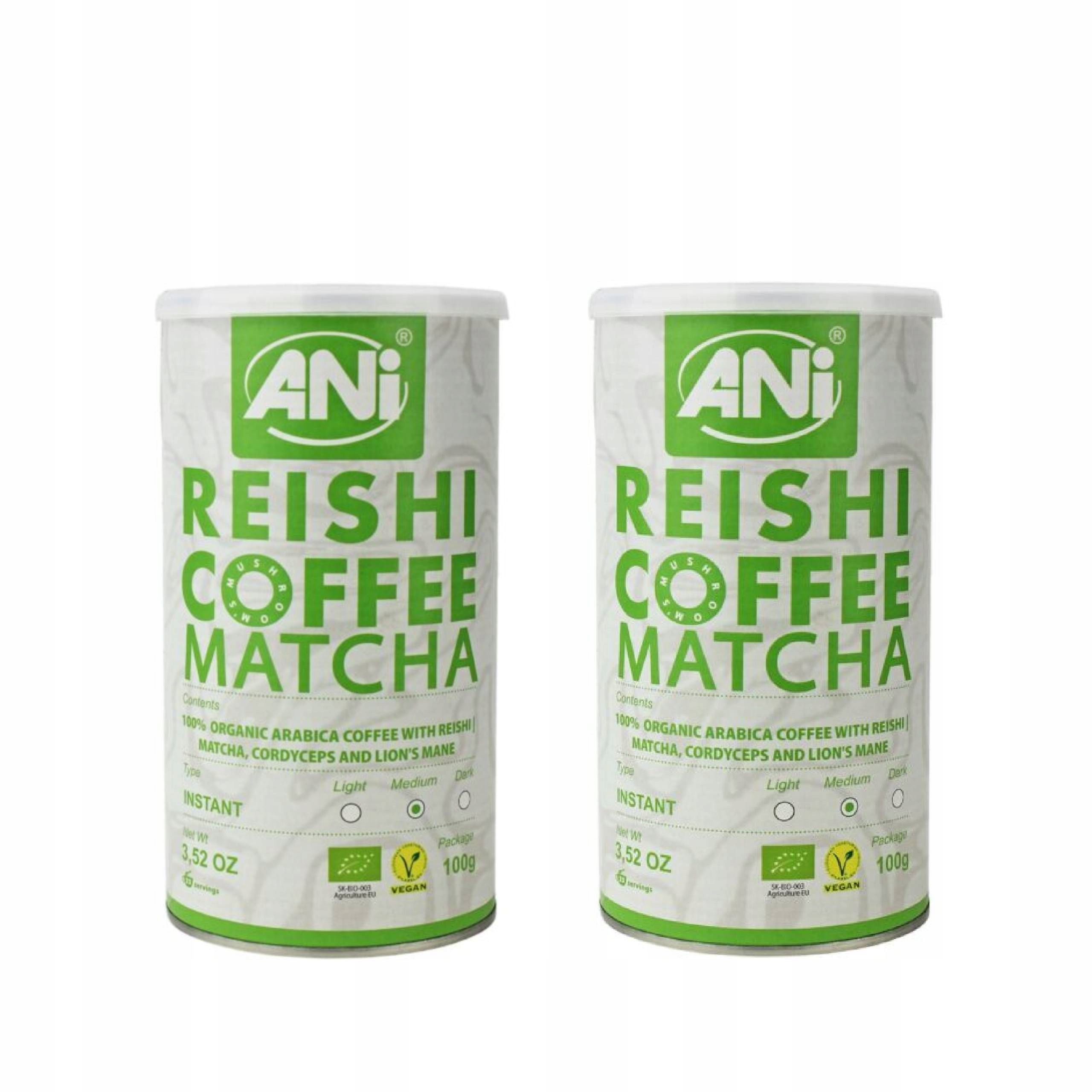 2x Kawa Rozpuszczalna "reishi Matcha" Bio 100g- Ani