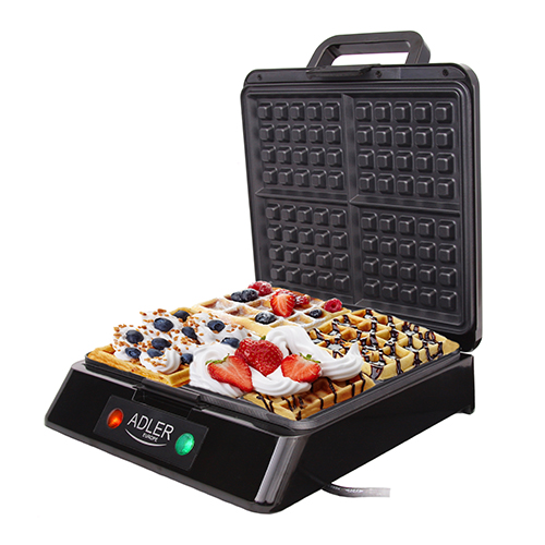 Gofrownica Na 4 Gofry Mocna Duże Chrupiące Puszyste XXL 1500W ADLER AD 3036