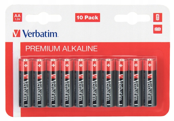 

Baterie Verbatim Alkaliczne LR6 Aa 10 szt Bateria
