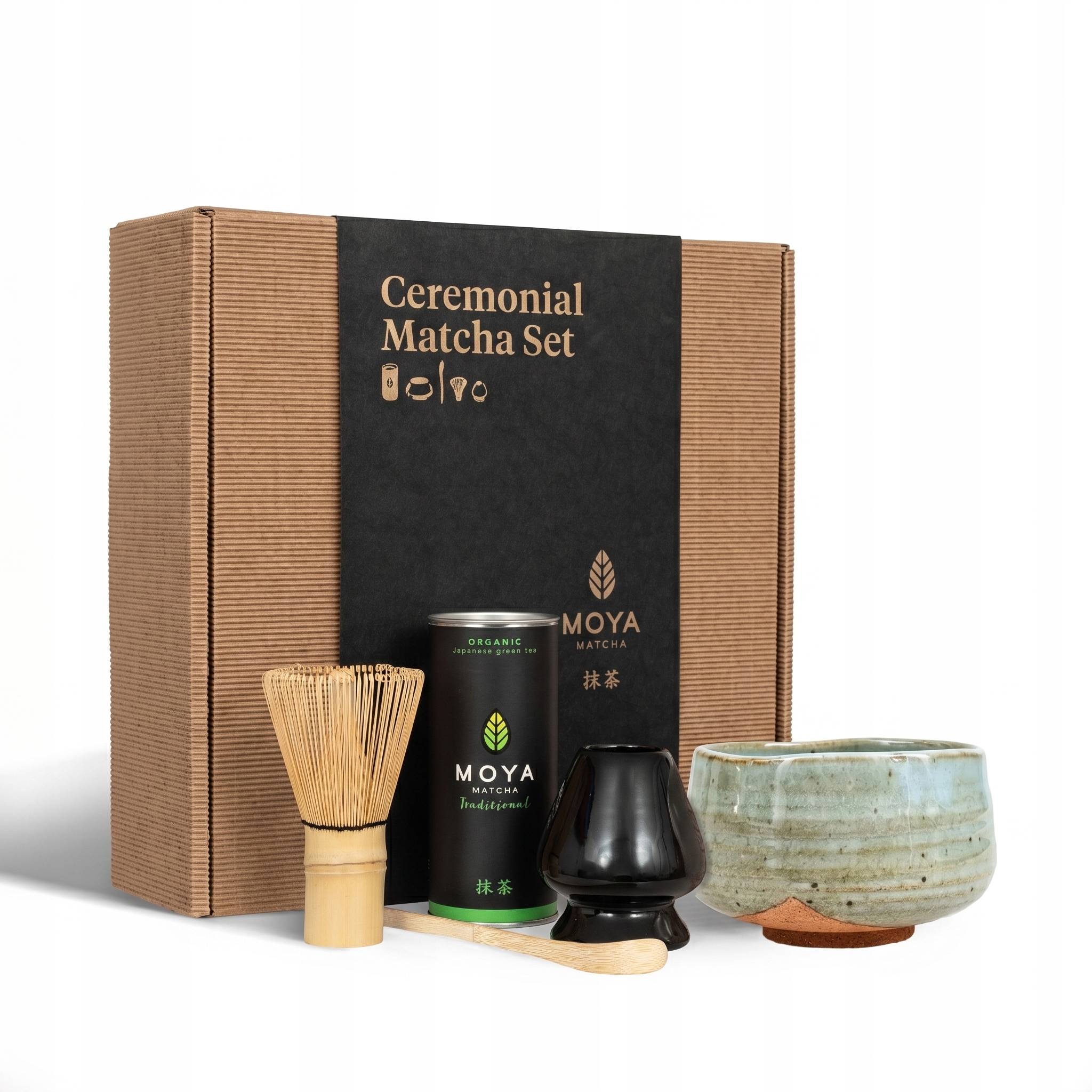 Zestaw do matchy ceremonialny Moya Matcha Tradycyjna i czarka Mizu