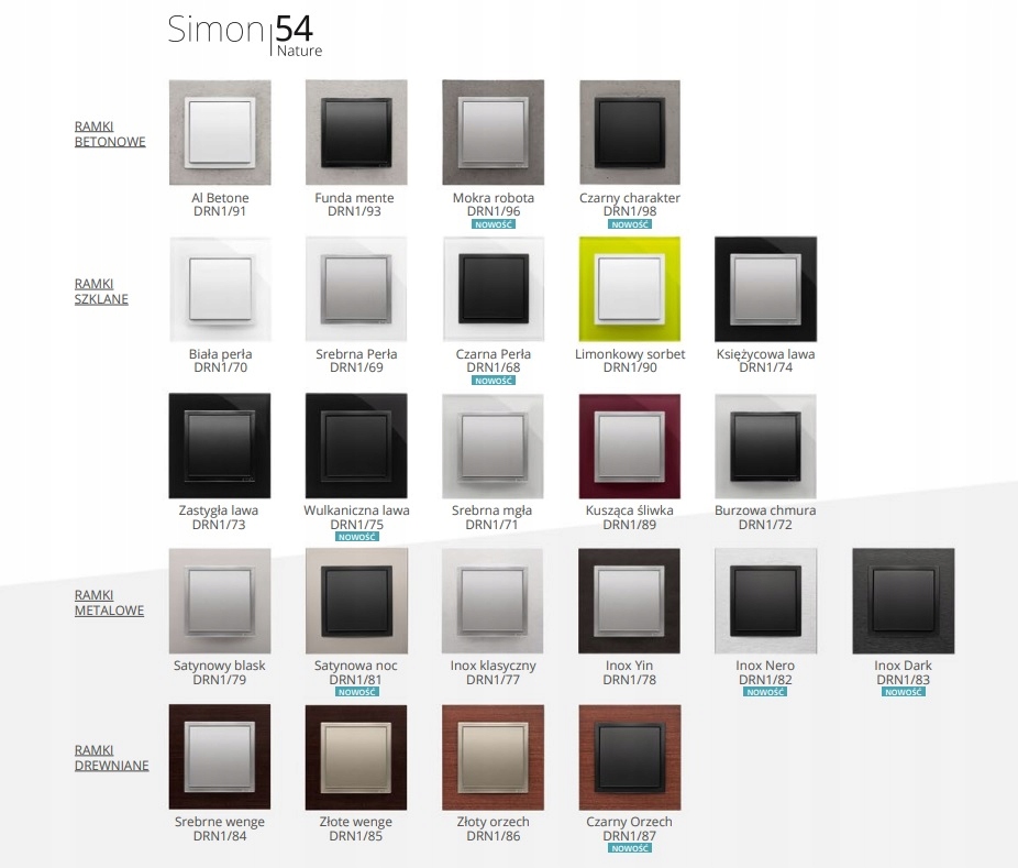 KONTAKT SIMON 54 PREMIUM ramka pojedyncza DR1/41 Seria Simon 54 Premium