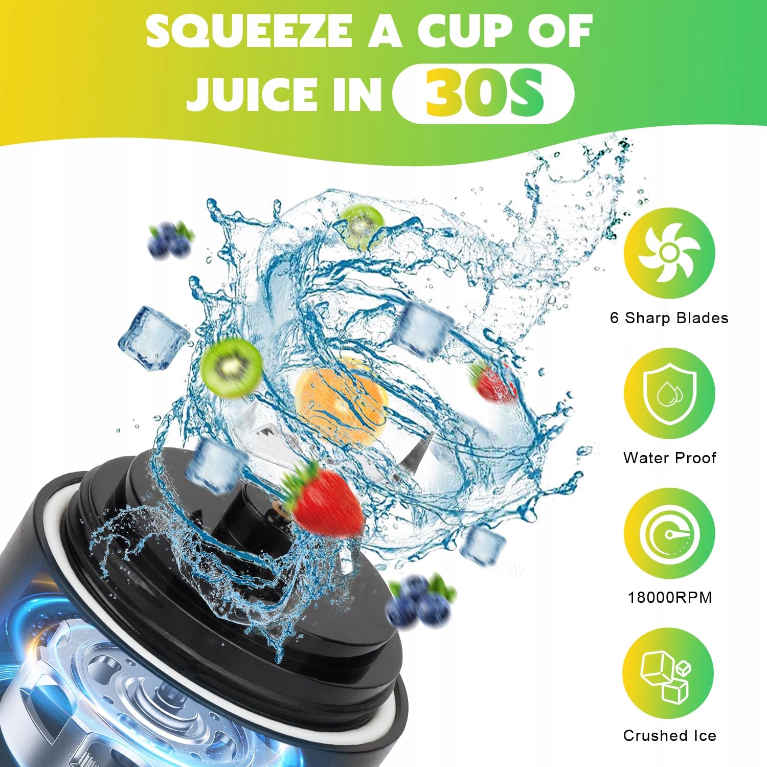NexaEase Blender Smoothie Maker 600ml USB Do Kuchni i Podróży — miniatura 2