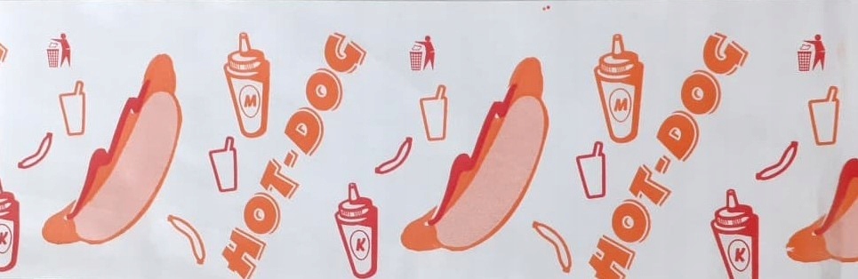 Torebka, koperta HOT-DOG tradycyjny nadruk 200 szt