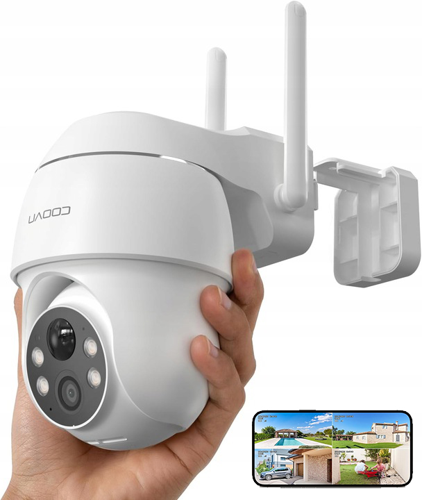 Venkovní Wifi Kamera Otočná Full Hd 3MP Smart 2K Zoom 4x Detekce