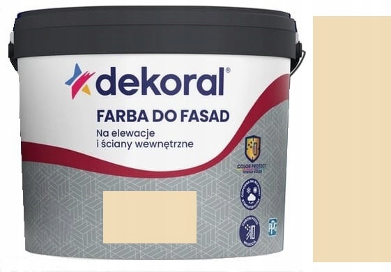 Dekoral Polinit Farba Do Fasad Akrylowa Fasadowa Kremowy 5L