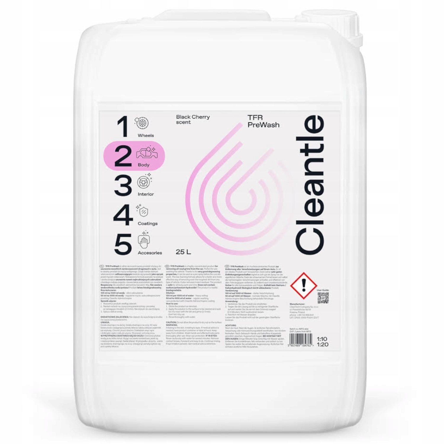 Cleantle TFR PreWash 25L koncentrat do wstępnego mycia