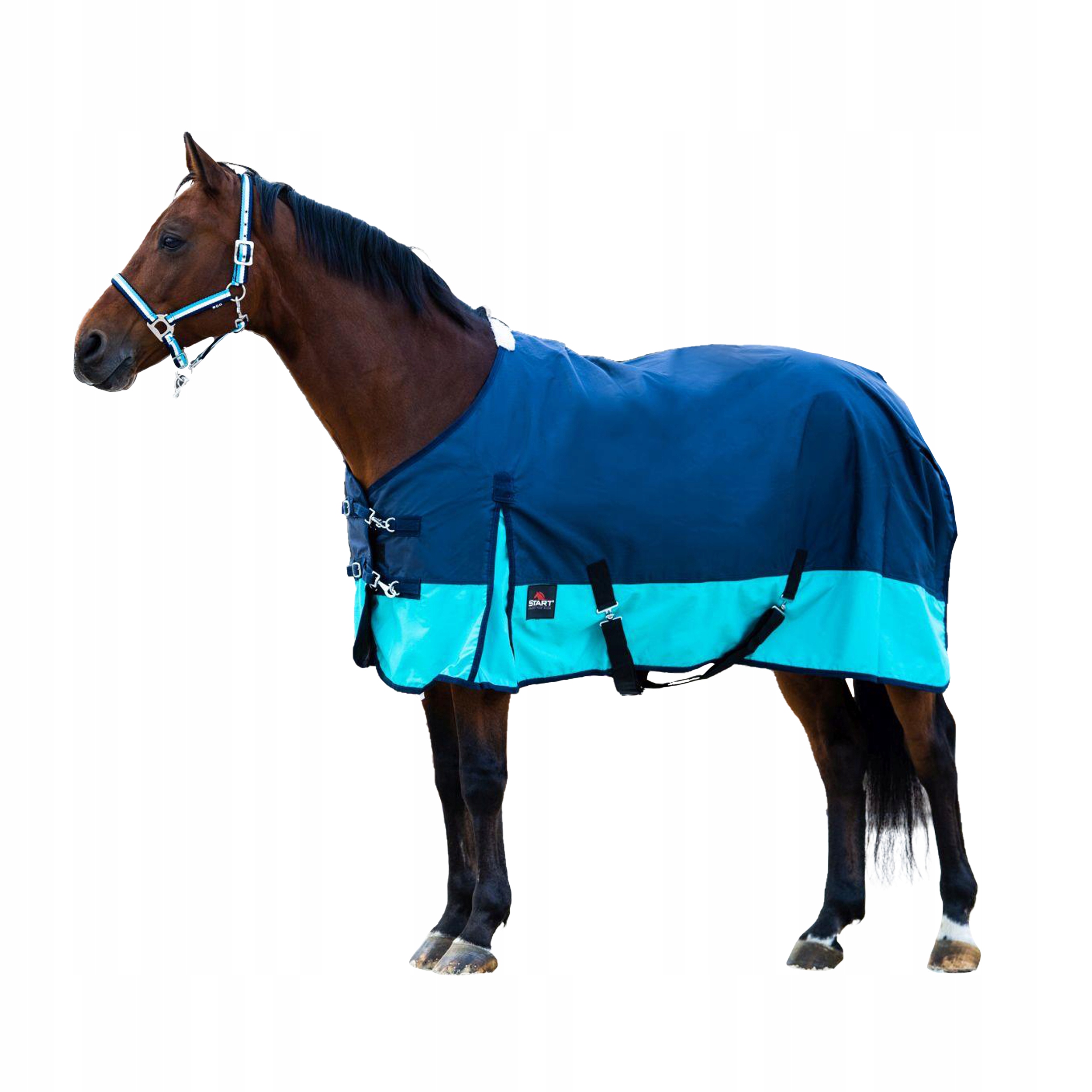 Derka padokowa Start 2 Tone 600 d navy/aqua 155cm