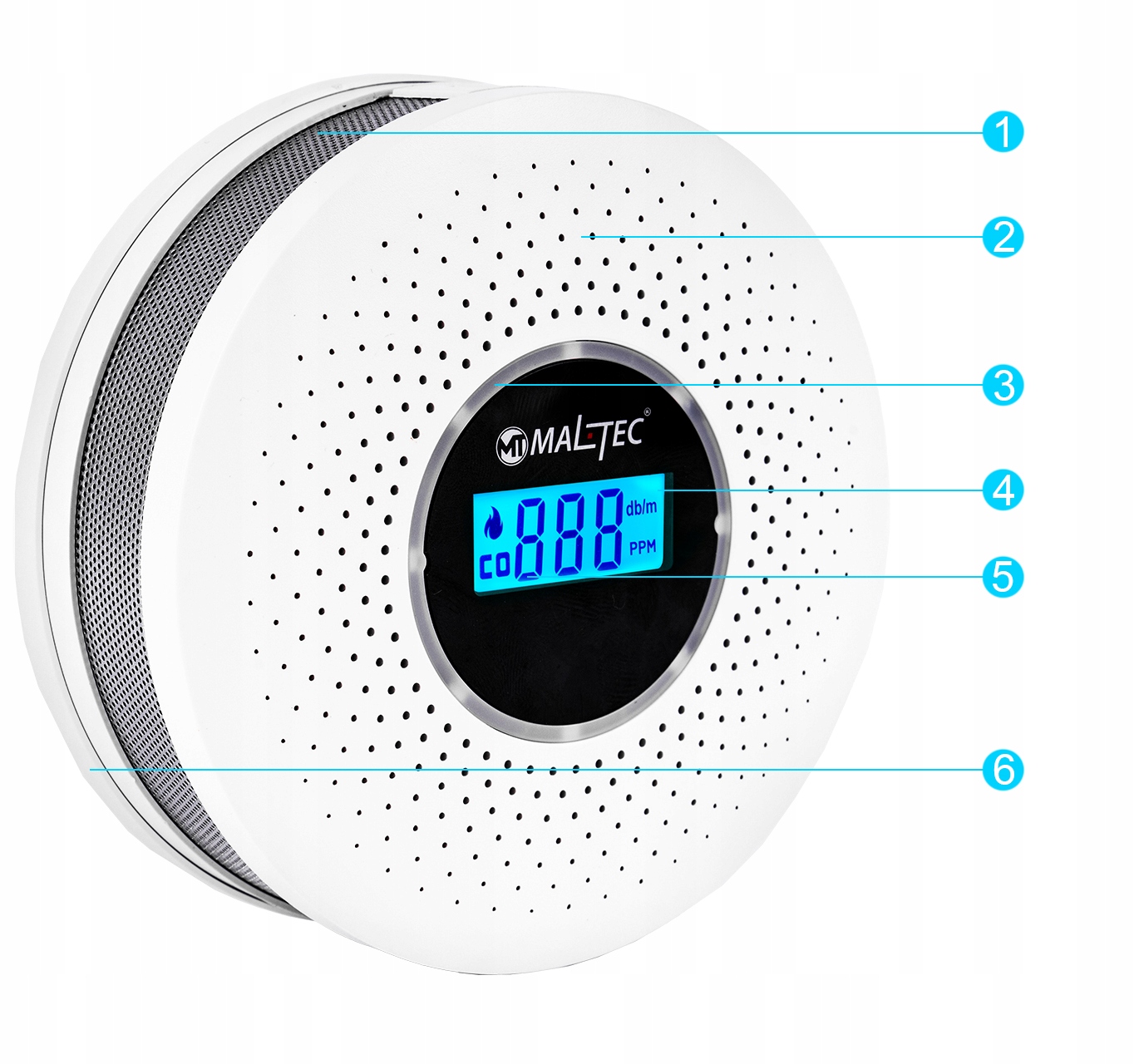 CERTYFIKOWANY CZUJNIK CZADU DYMU TLENKU WĘGLA SAFESENSOR BEZPRZEWODOWY 2w1 Informacje o bezpieczeństwie CE