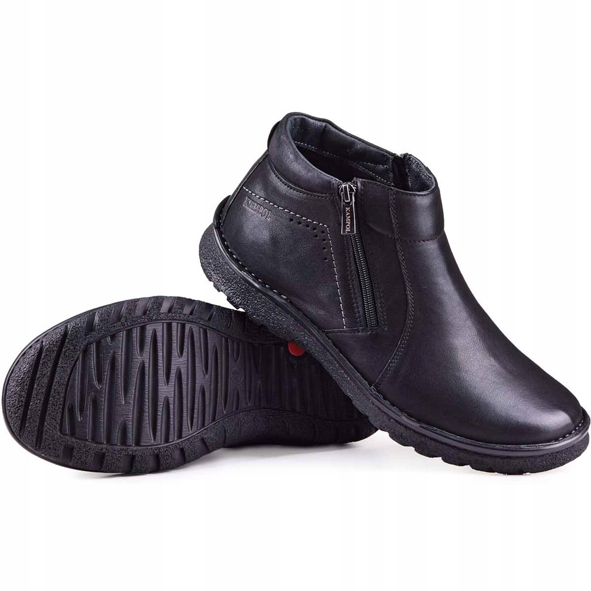 BUTY MESKIE PÓŁBUTY OCIEPLANE ZIMOWE KamPol r.47 Płeć mężczyzna