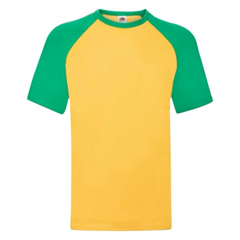 

Koszulka męska Baseball FruitLoom Żółty/Green 3XL