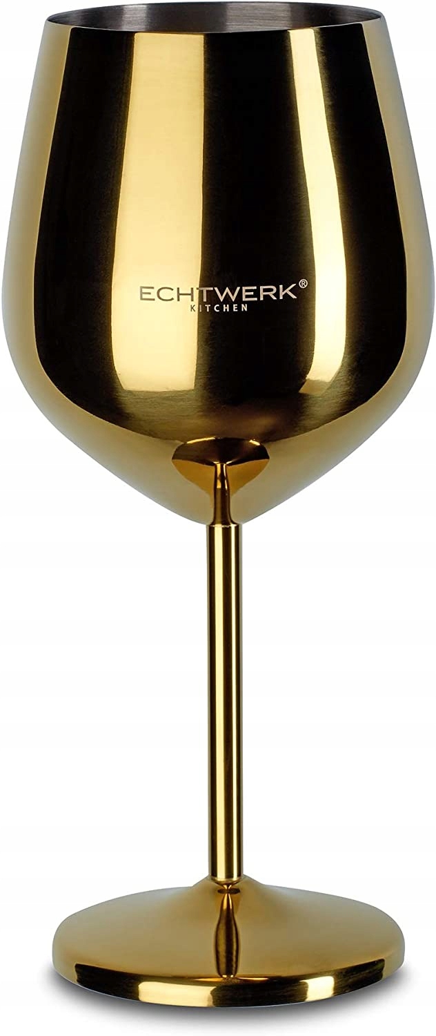 

Kieliszek do wina stalowy złoty metalowy 500 ml