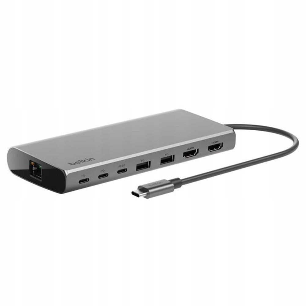 Belkin Connect Usb-c 8-in-1 Dual Display Core Hub Space Gray…