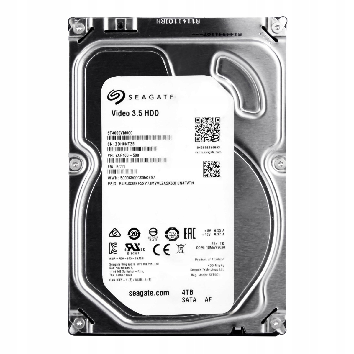 Seagate Video 3.5 Hdd 4TB 5.9K 64MB Sata III 3.5'' ST4000VM000