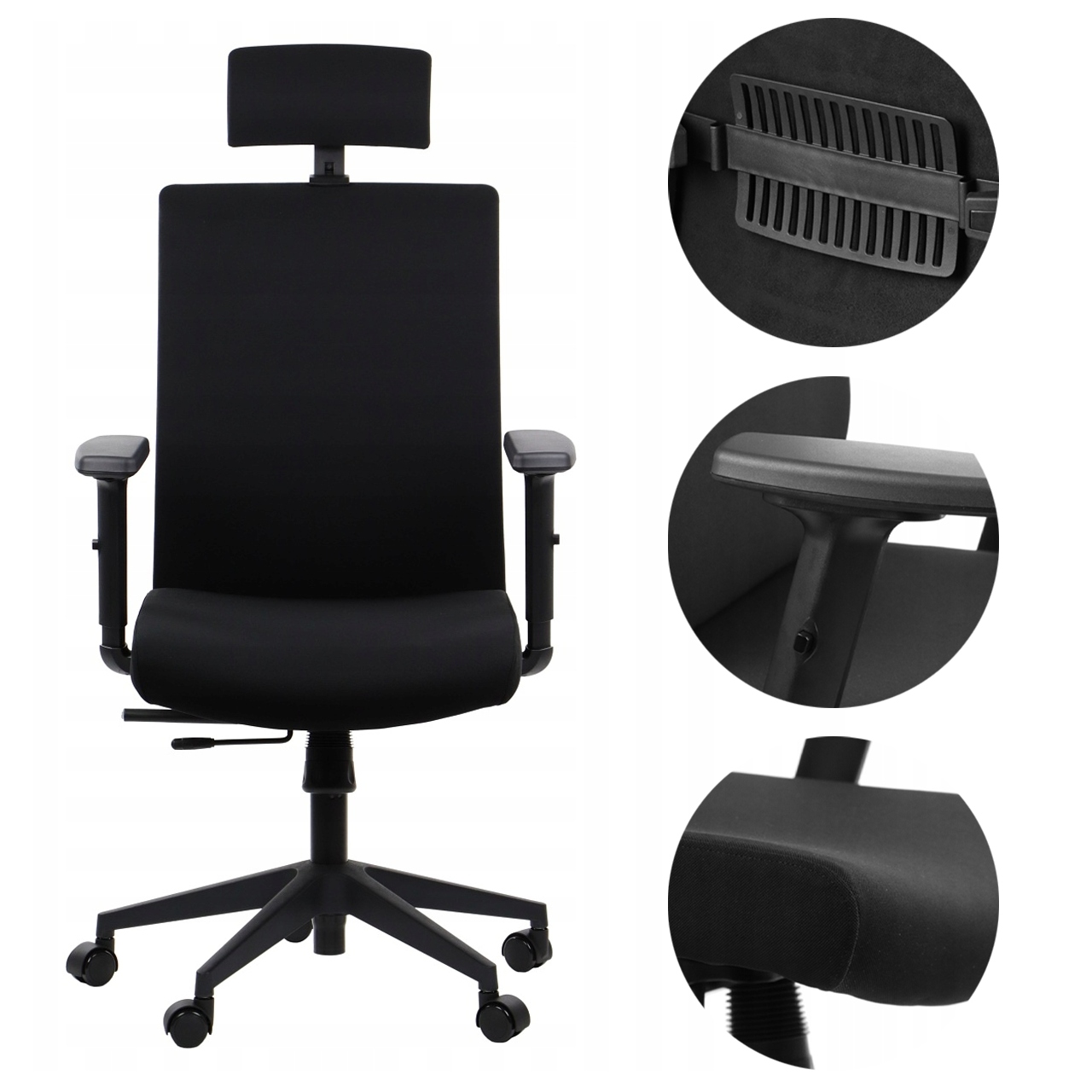 Kancelárske Kreslo Riverton F/h Čierne, V Súlade S Nariadením Mrips