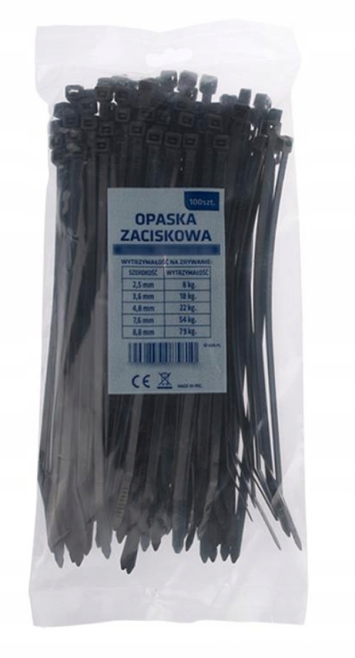 OPASKI ZACISKOWE 2,5x100mm 100szt MOCNE Producent Ekspand